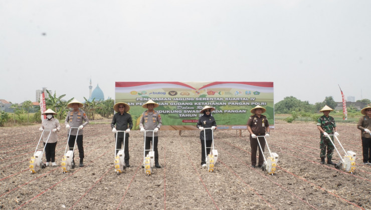 Dukung Swasembada Pangan, Polresta Sidoarjo Tanam Jagung Kuartal IV